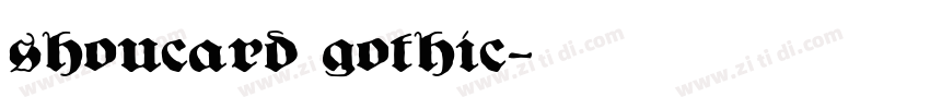 shoucard gothic字体转换